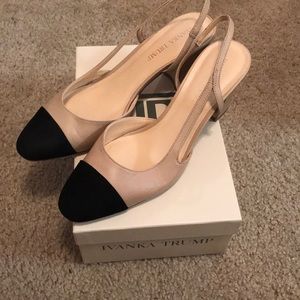 Ivanka Trump cap toe sling backs!